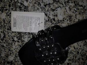Stylish Black Studded Flat Sandals