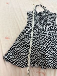 Cute Geometric Print Mini Dress