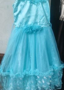Stunning Blue Tulle Dress for Girls
