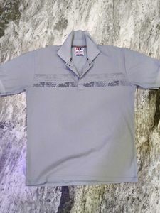 Grey Blue Polo T-Shirt