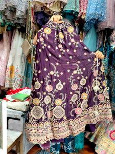 Exquisite Purple Embroidered Lehenga Choli