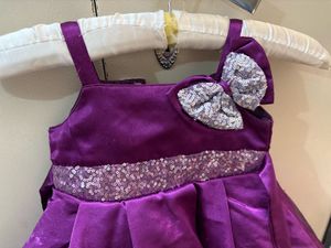 Adorable Purple Party Dress with Sequins