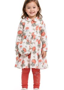 Floral Dress with Matching Leggings & Bag