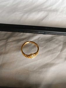 Sparkling Gold Tone Adjustable Ring