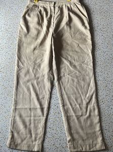 Beige Pleated Trousers