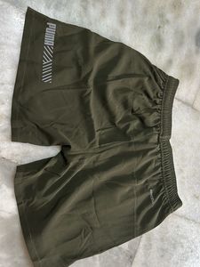 Puma Men's Olive Green Athletic Shorts with Inners