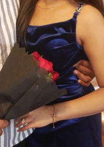 blue party dress