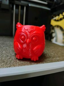 Cute Red Owl Figurine coin box