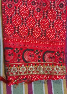 Vibrant orange Ethnic Saree