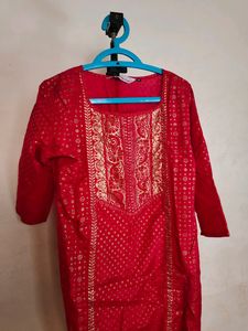 Red &amp; Gold Kurti