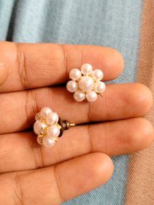 Beaded Necklace - White &amp; Maroon