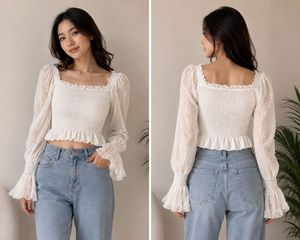 Off-Shoulder Puff Sleeve Top
