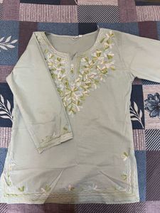 Embroidered Cotton Kurta