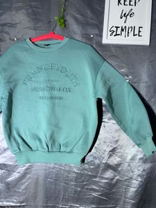 SHEIN Mint green crew neck sweatshirt