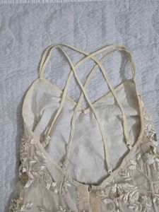 forever21 Embroidered Sheer Dress bust 32