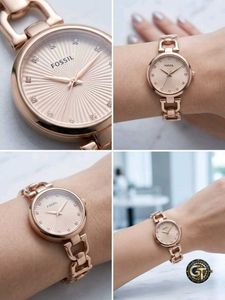 Rose Gold Fossil Watch