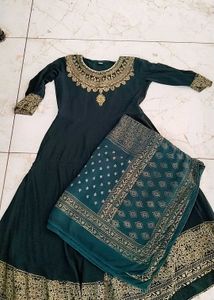 Elegant Teal Kurta Set with Dupatta