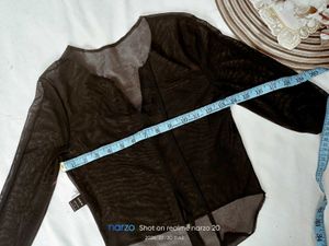 Sheer Black Long Sleeve Top