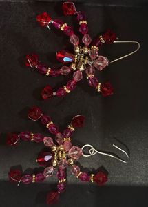 spider Beaded Star Earrings