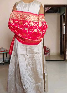 Elegant Ethnic Gown with Dupatta