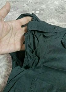 Dark Grey Button-Up Shirt