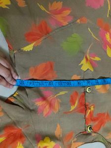 Brown Floral Print Kurta