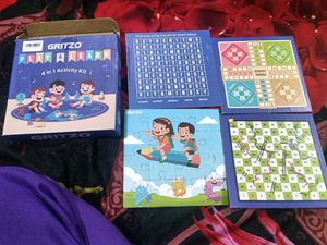 Gritzo Play & Learn 4 in 1 Activity Kit cardboard