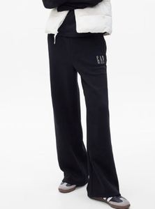 GAP Embroidered Logo Wide-Leg Pants