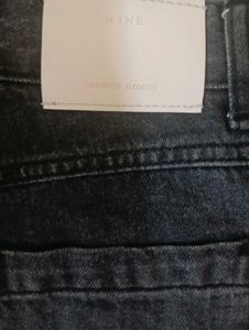 Black Knee-Length Denim Shorts