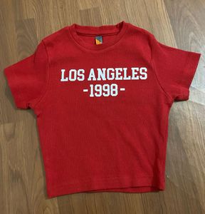 Red Los Angeles 1998 Crop Top