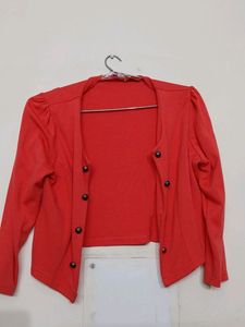 Full Sleeve Crop Hot Pink Blazer
