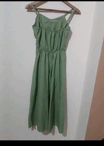 Green Polka Dot Dress with Bolero