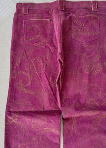 Y2K metallic print pants