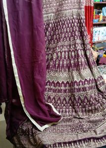 Elegant Purple 💜 Embroidered Gown Only 1time used