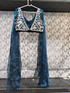 Embroidered Blue lehanga set