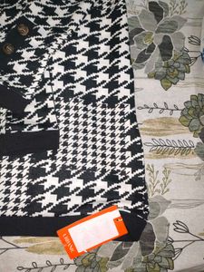 Houndstooth Print Dress
