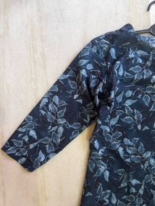 Blue Floral Print Kurta
