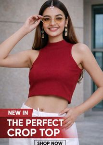 Burgundy Mock Neck Crop Top