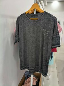 Grey Graphic Print T-Shirt