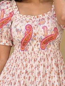 Women’s Denim Square-Neck A-Line Dress