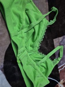 Vibrant Green Lace Bra