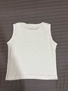 Y2k Grunge White Ribbed Star Crop Top