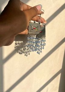 Boho blue earrings