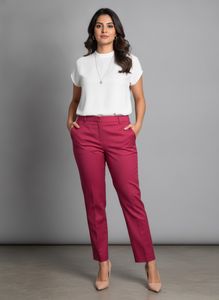 Chic Pink Tailored Trousers