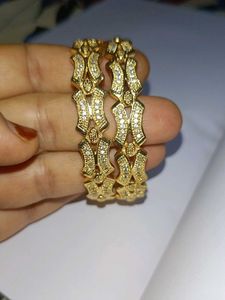 Gold Plated Cz Stone Bangle