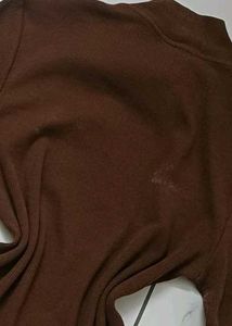 Brown Mock Neck Top