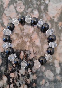 Beaded Bracelet - Black &amp; Clear