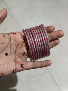 Sparkly Pink Bangles Set