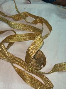 Gold Embellished Fabric Border