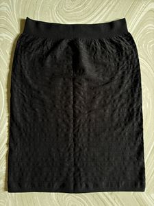 Black Textured Pencil Skirt, free size 🖤